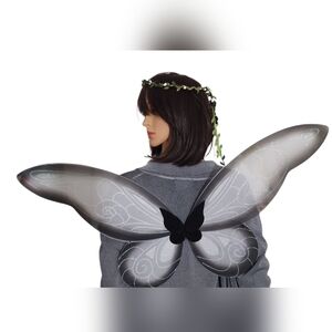 Chic Black and Gray Butterfly Wings